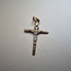 Gold and Silver Crucifix Pendant